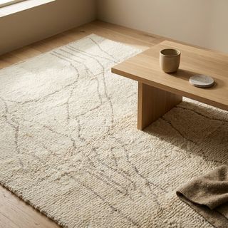 Hand-knotted wool area rug